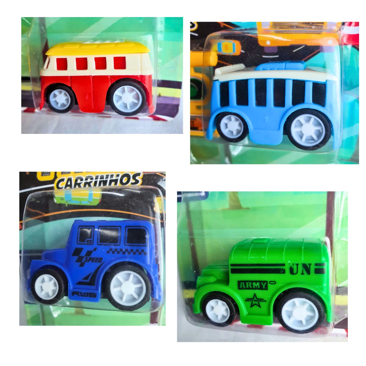 Kit 4 Carrinhos Parada Final Fricção Sortidos - Ark Toys Kit 4 Carrinhos Parada Final Fricção Sortidos - Ark Toys